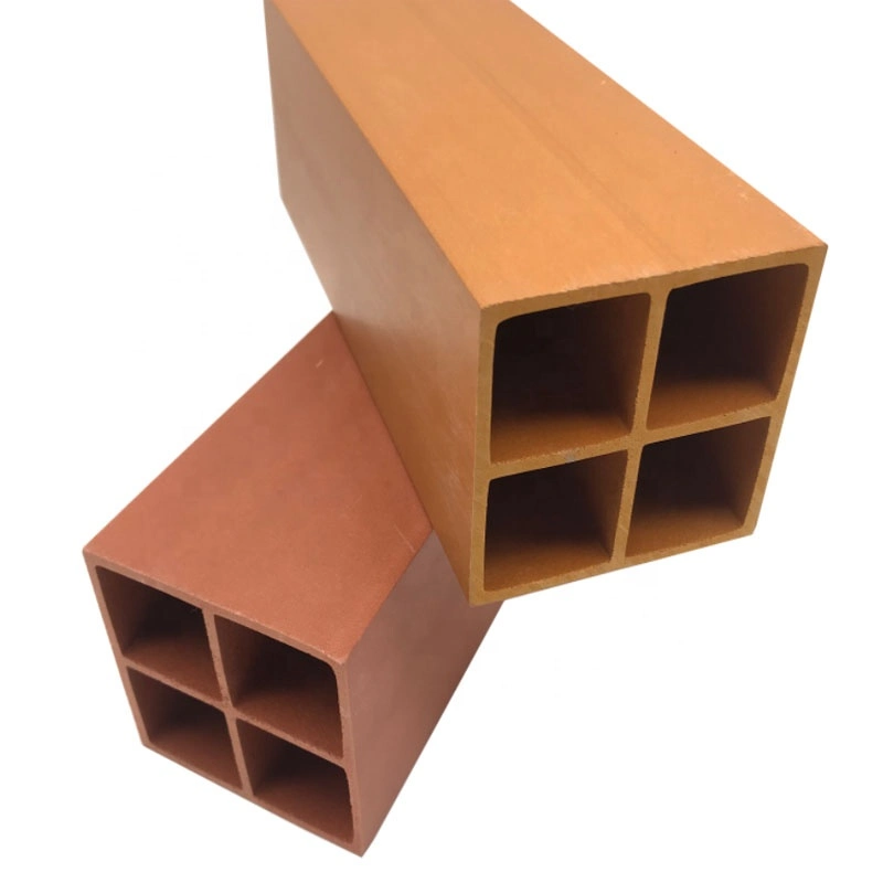 Professional Design Wood Plastic Composite Interior WPC Timber Tube Easy Install WPC Composite Plastic Wood Timber Tube