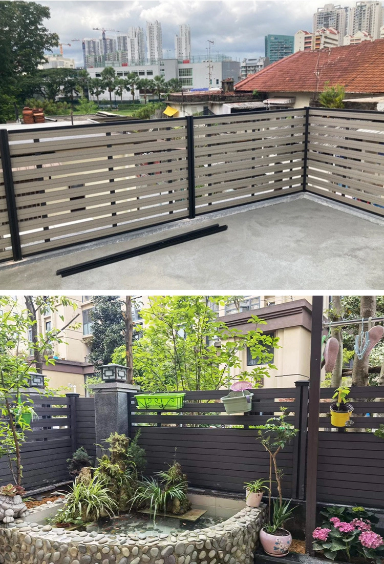 Outdoor Farm House Yard Used WPC Fence Trellis Prefabricated Plastic Wood Composite Privacy Garden Modular Fence Panels System