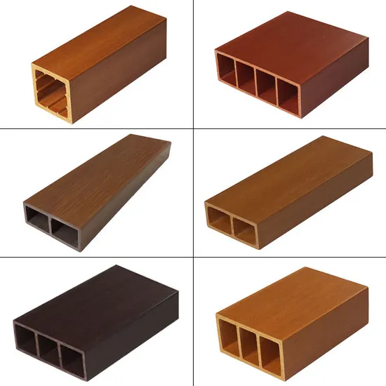Tubo cuadrado de madera de la decoración del compuesto plástico de madera del PVC de WPC