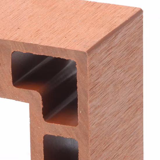 Tubo de madera cuadrado hueco compuesto de madera WPC de nuevo diseño para decoración de interiores